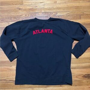 Yeah Buzzy Black Sweatshirt with Red 'Atlanta' Embroidery